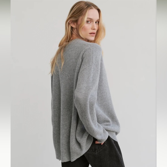 Jenni Kayne Cashmere Cocoon Cardigan in Heather Gray Size S 100% cashmere - Picture 3 of 10